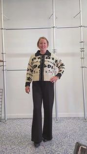 Cardigan en Jacquard Fleuri