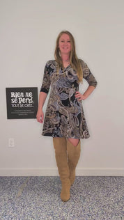 Robe Mattawin Paisley à Col V