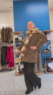Manteau Matelassé Brillant avec Capuchon