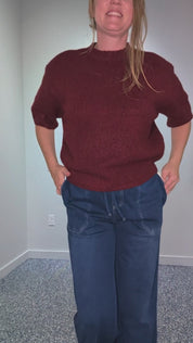 Pantalon en Denim à Jambe Large avec Cordon