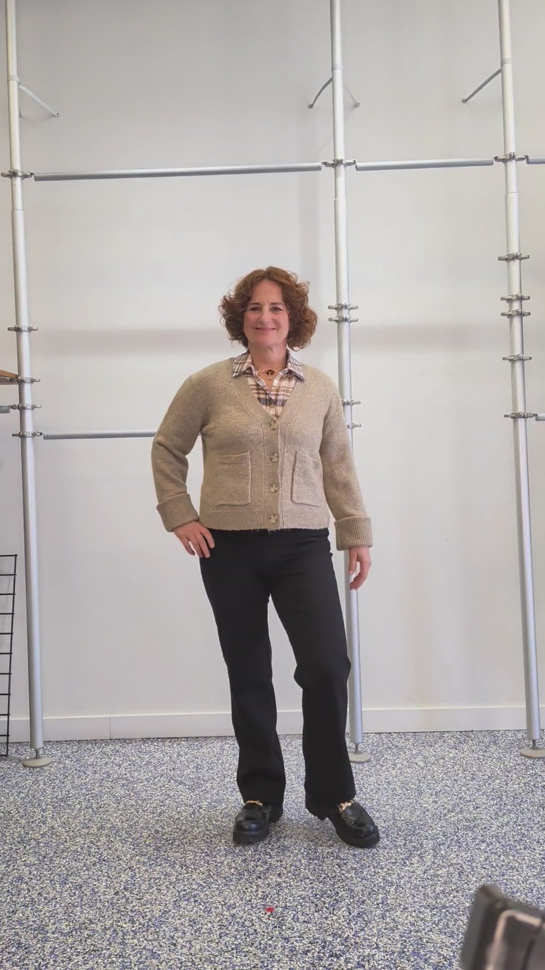 Cardigan en Tricot à Poches Plaquées