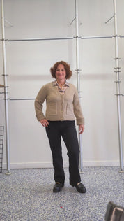 Cardigan en Tricot à Poches Plaquées