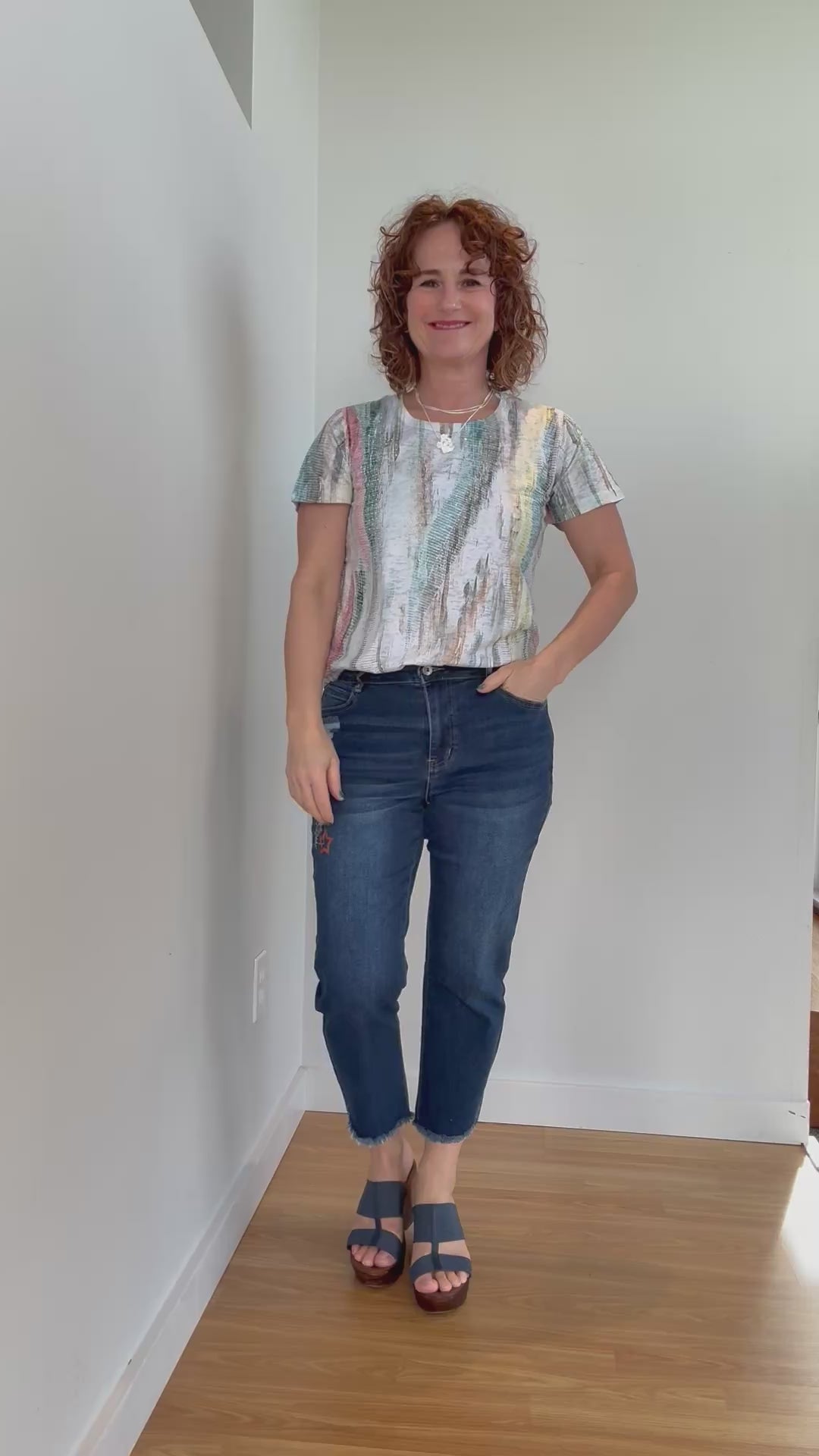 T-Shirt Imprimé Dos en Dentelle