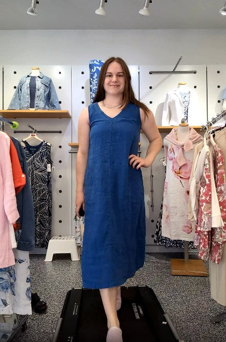 Robe Longue en Lin Col en V