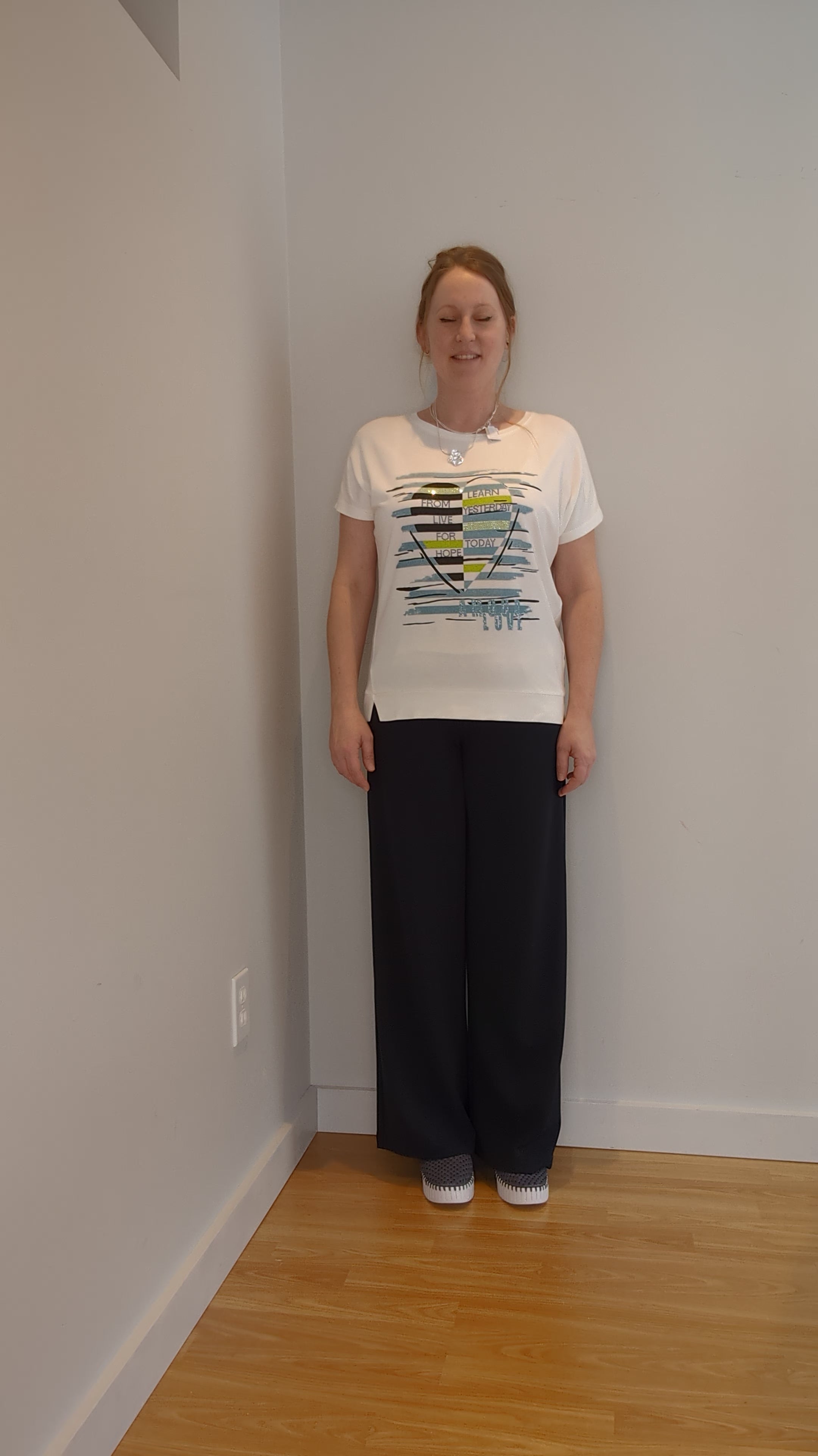 Chandail Manches Courtes Rayé Avec Coeur