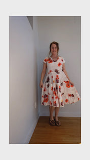 Robe Midi Imprimée Col en V