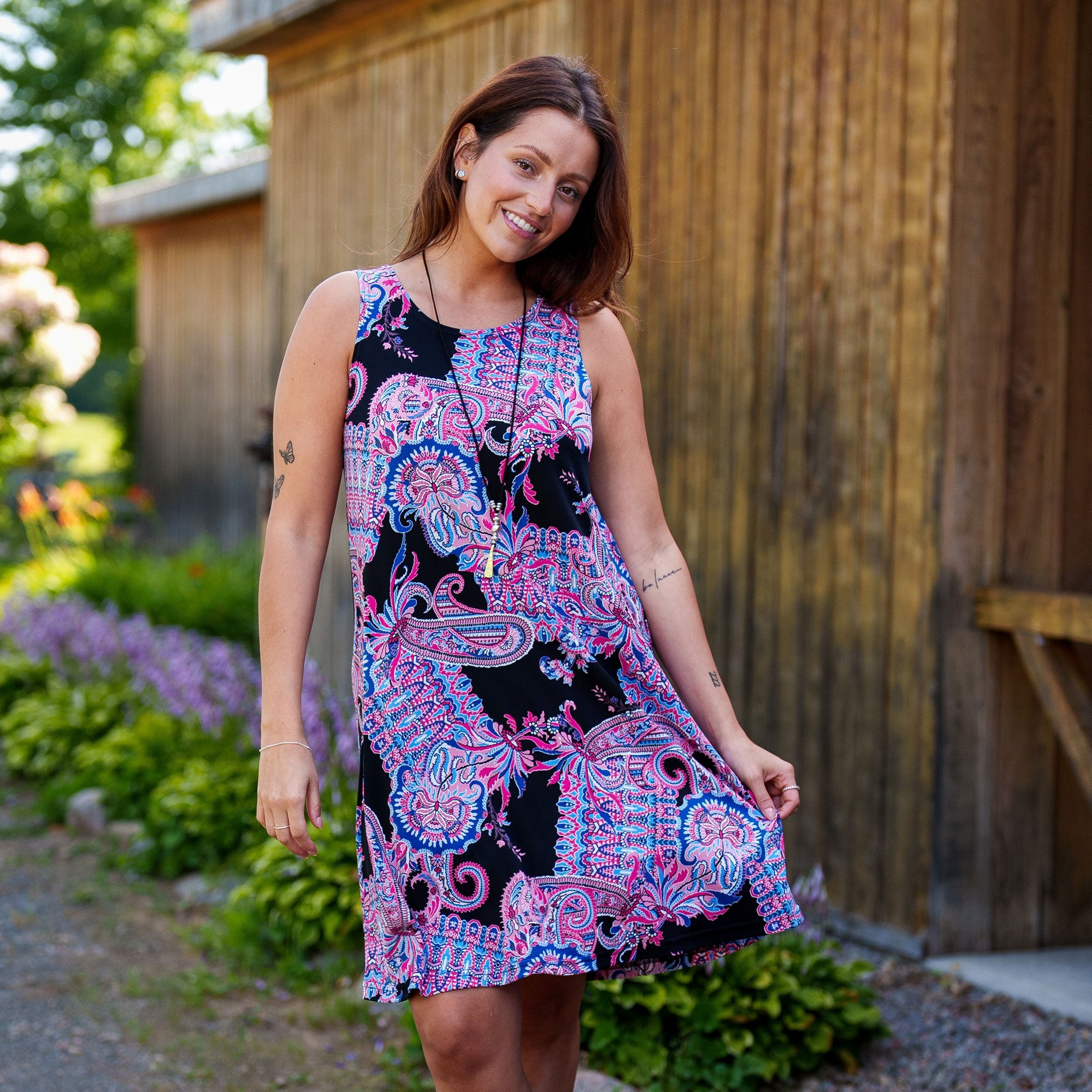 Robe sans Manche Imprimée