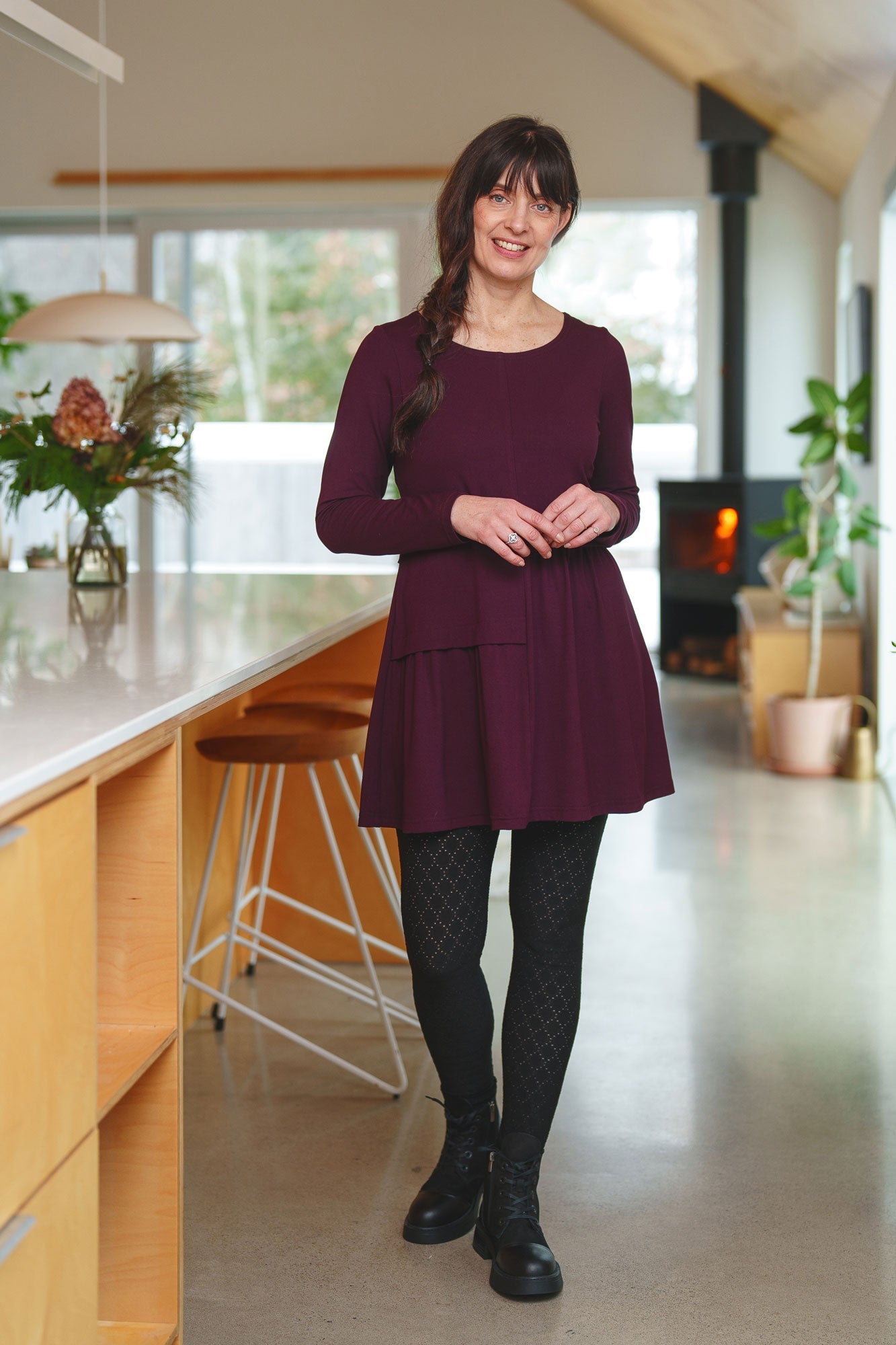 Legging Effet Collant Résille