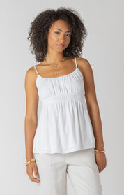 Camisole Bretelles Spaghettis Ceintrée au Buste