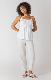 Camisole Bretelles Spaghettis Ceintrée au Buste