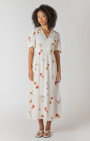 Robe Longue à Fleurs Dos Nu