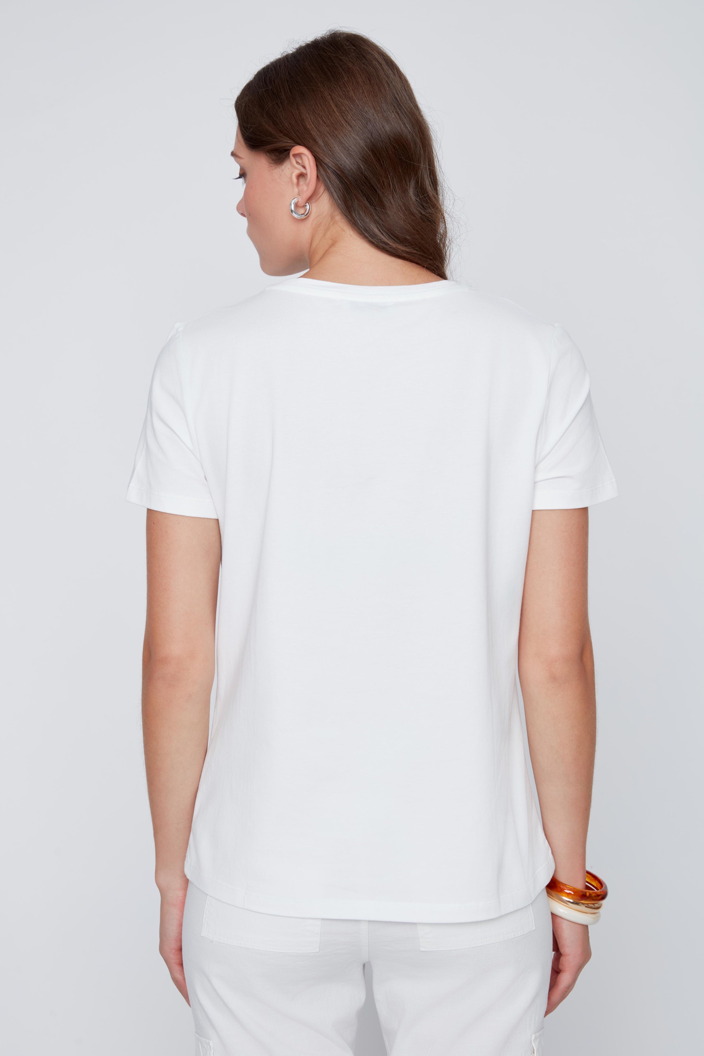 T-Shirt Col Rond Imprimé Citron