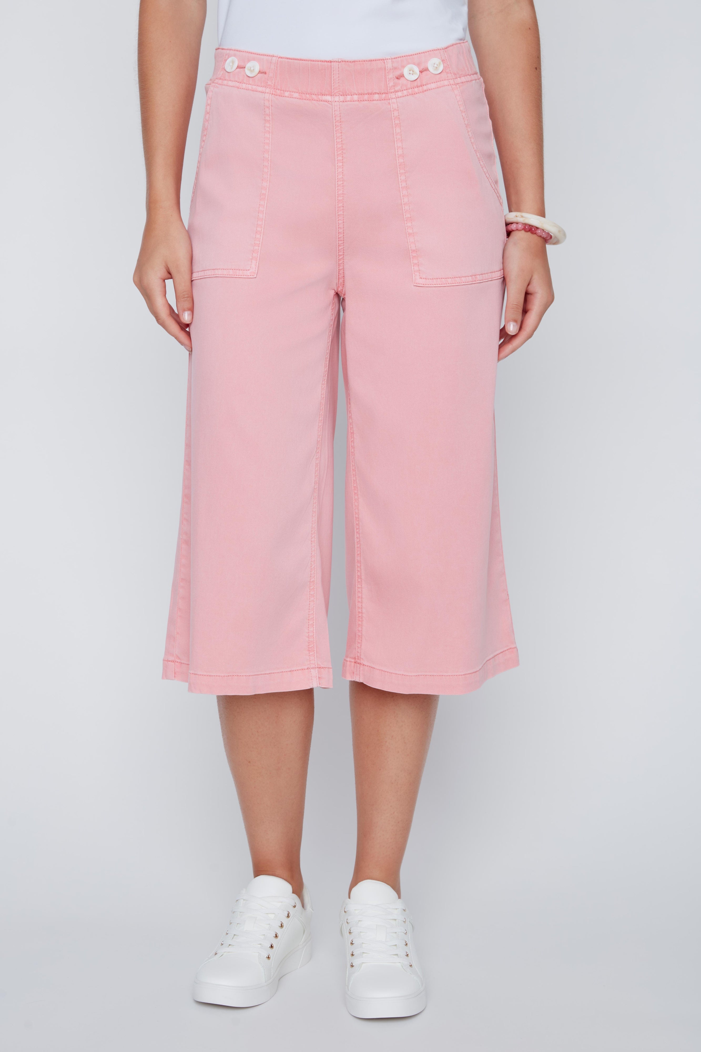 Capri Jambe Large Taille Élastique