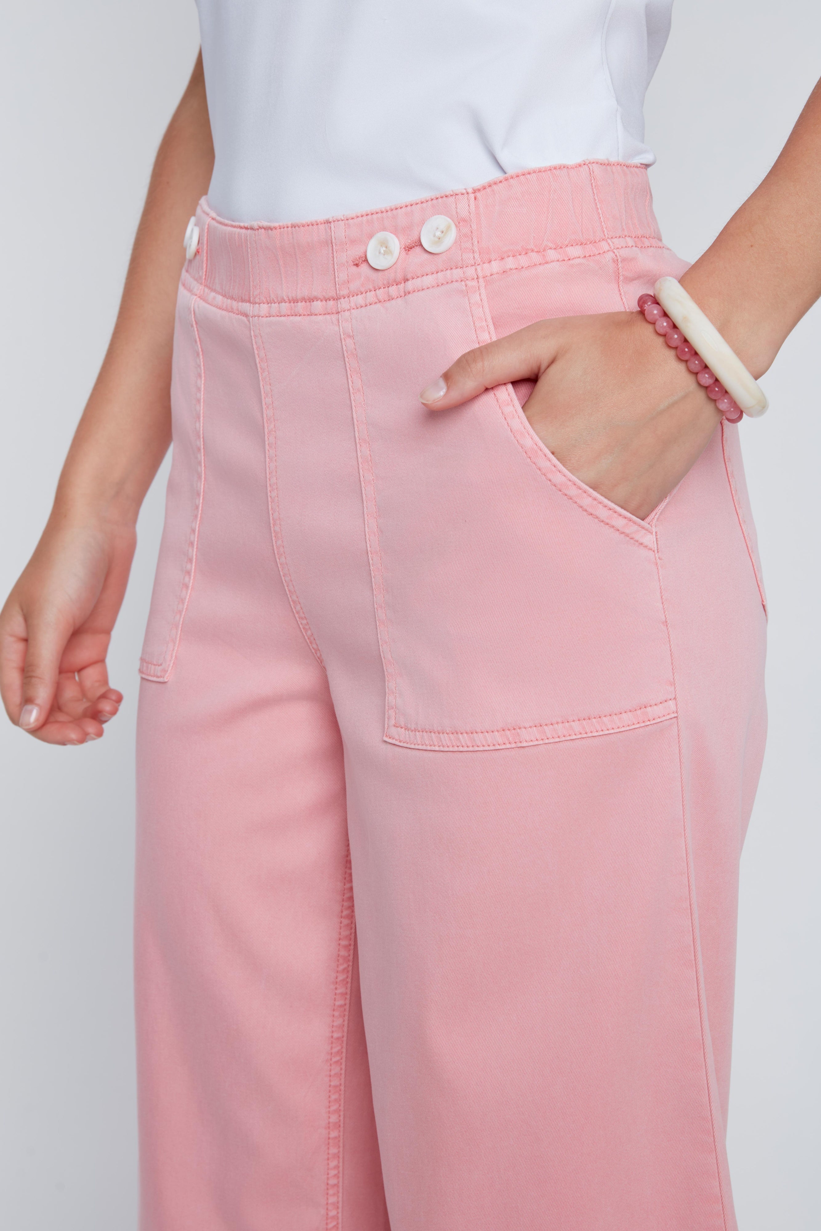 Capri Jambe Large Taille Élastique