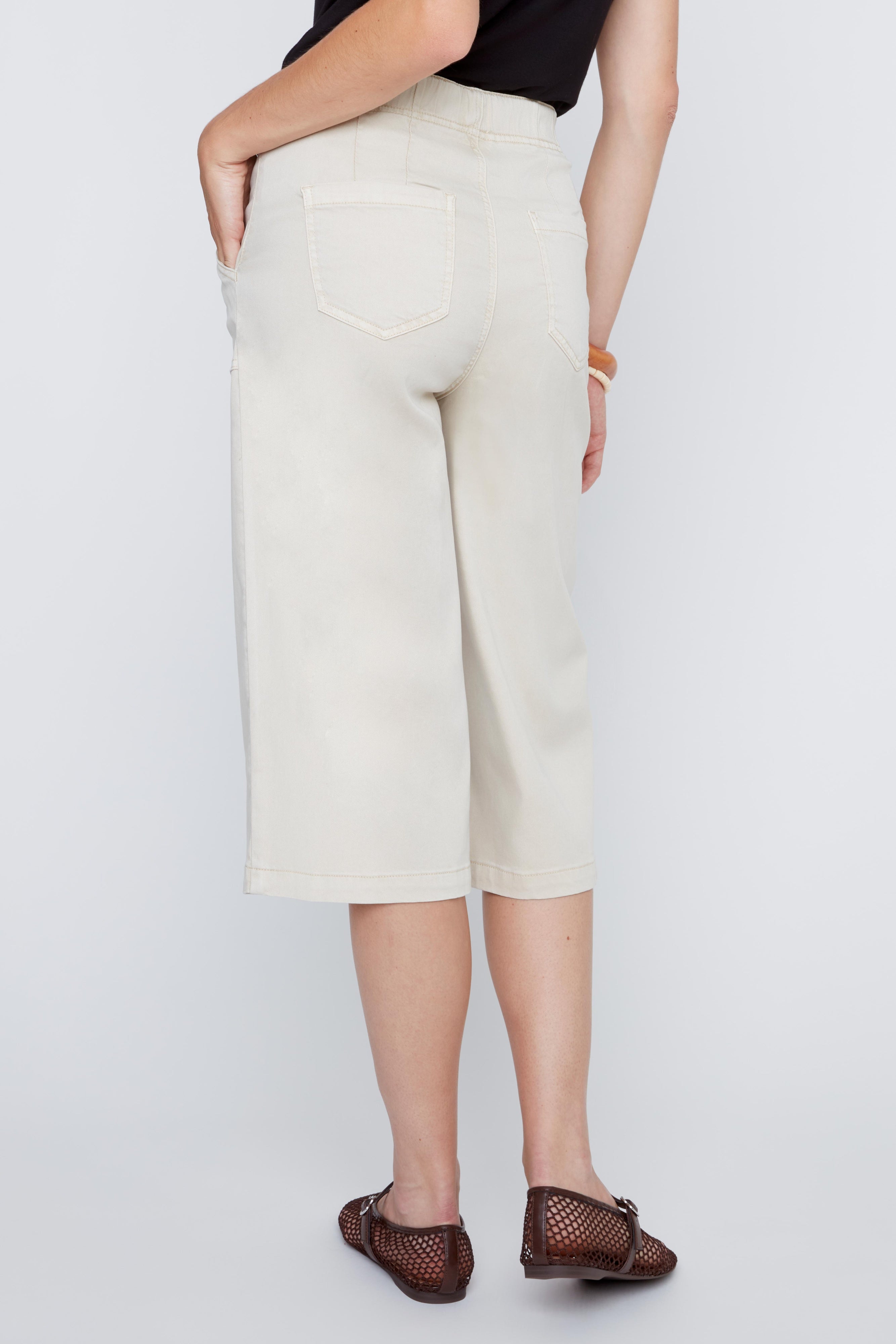 Capri Jambe Large Taille Élastique