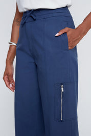 Pantalon Jambe Droite Taille Élastique