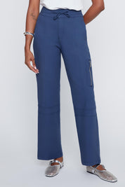 Pantalon Jambe Droite Taille Élastique