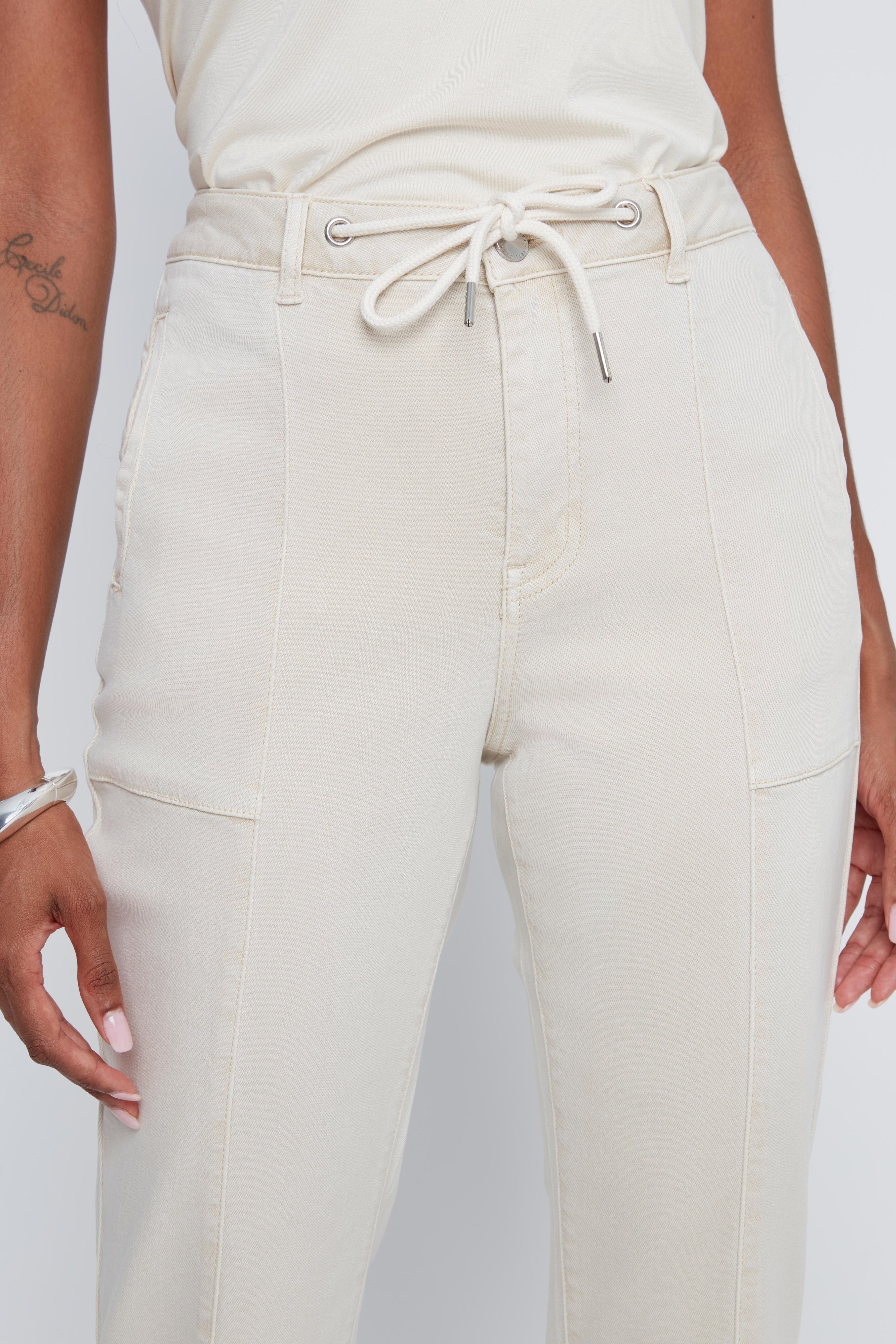 Pantalon Confort 7/ 8 avec Cordon Jambe Droite