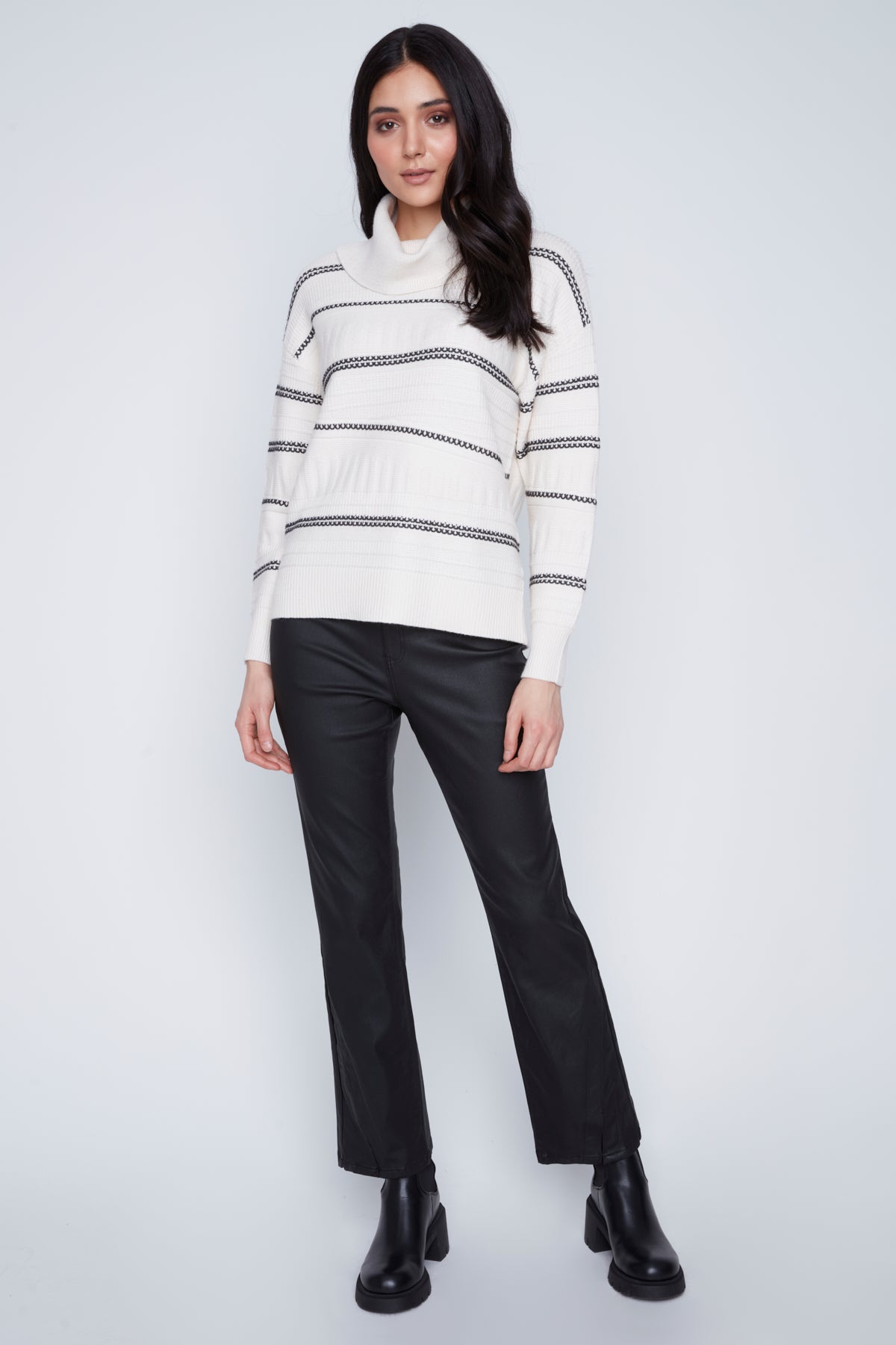 Chandail en Tricot à Rayures