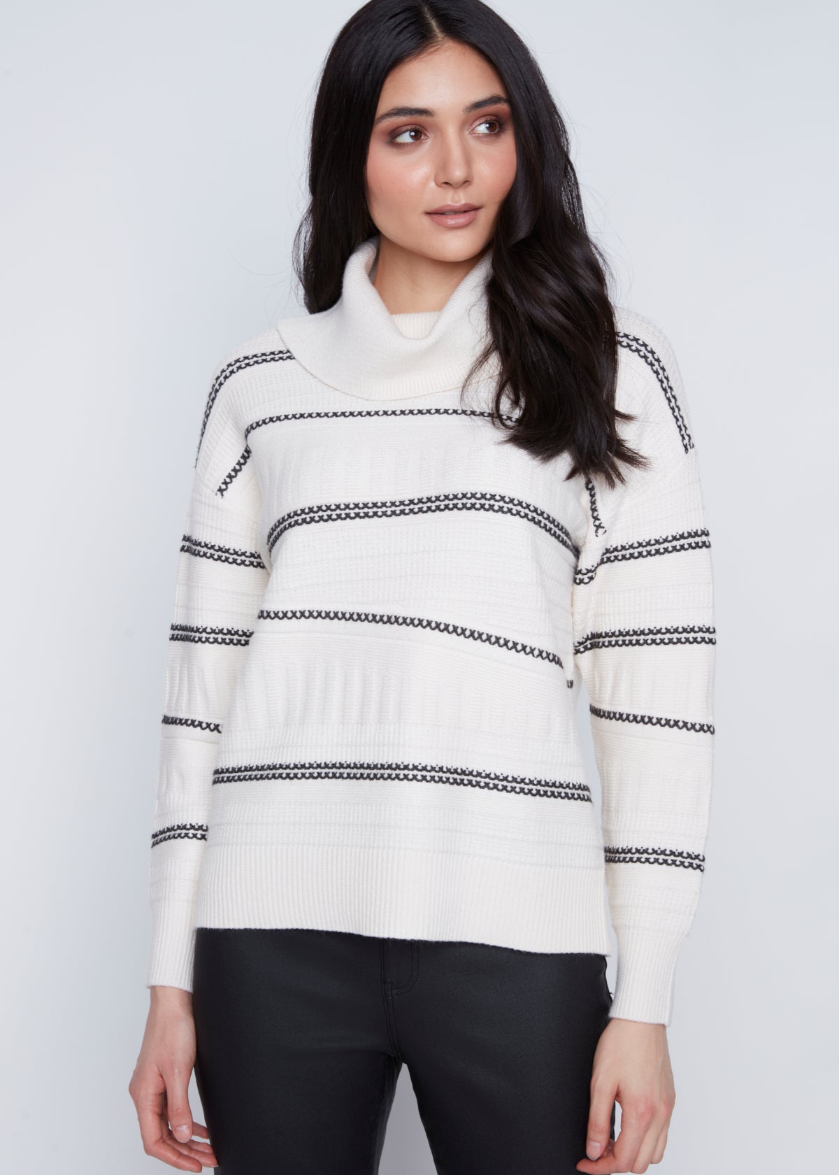 Chandail en Tricot à Rayures