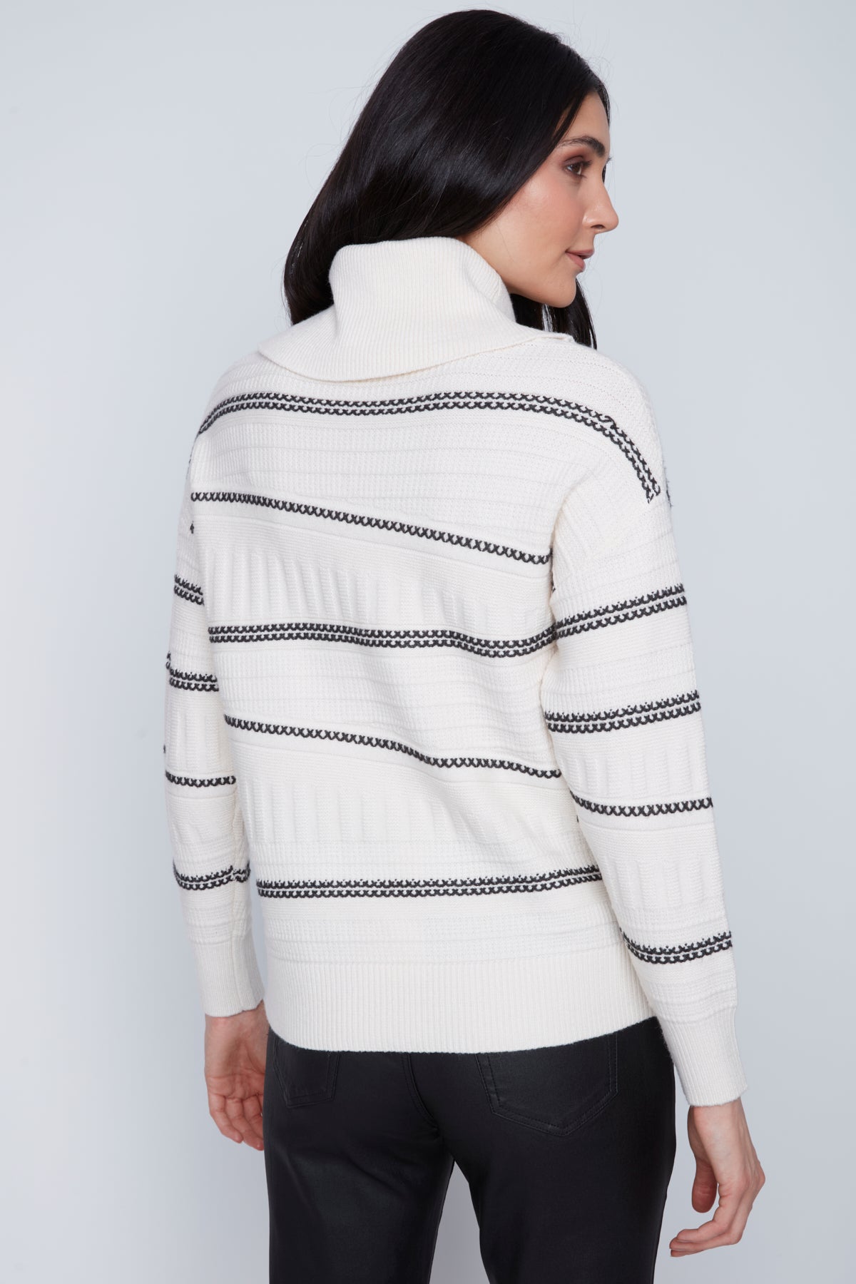 Chandail en Tricot à Rayures