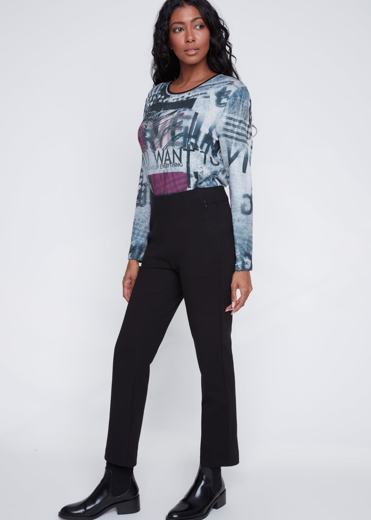 Pantalon Étroit Sans Zip