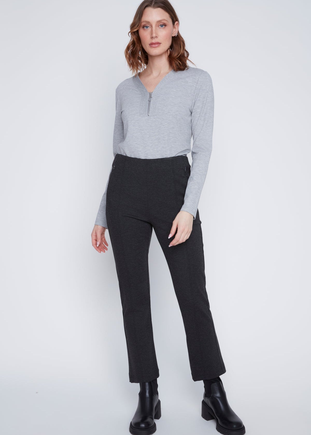 Pantalon Étroit Sans Zip