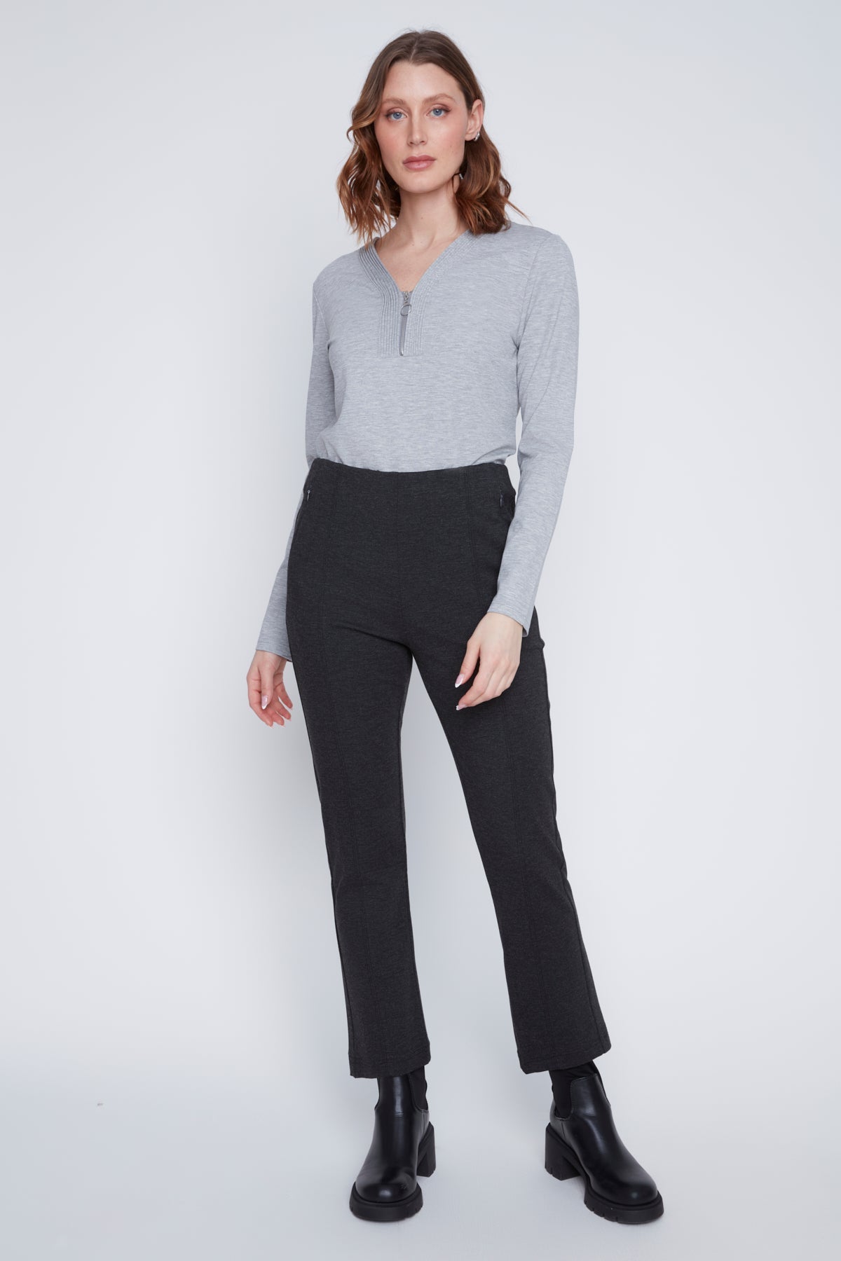 Pantalon Étroit Sans Zip