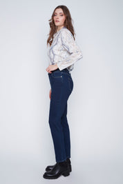 Pantalon Étroit Sans Zip Suède Végan