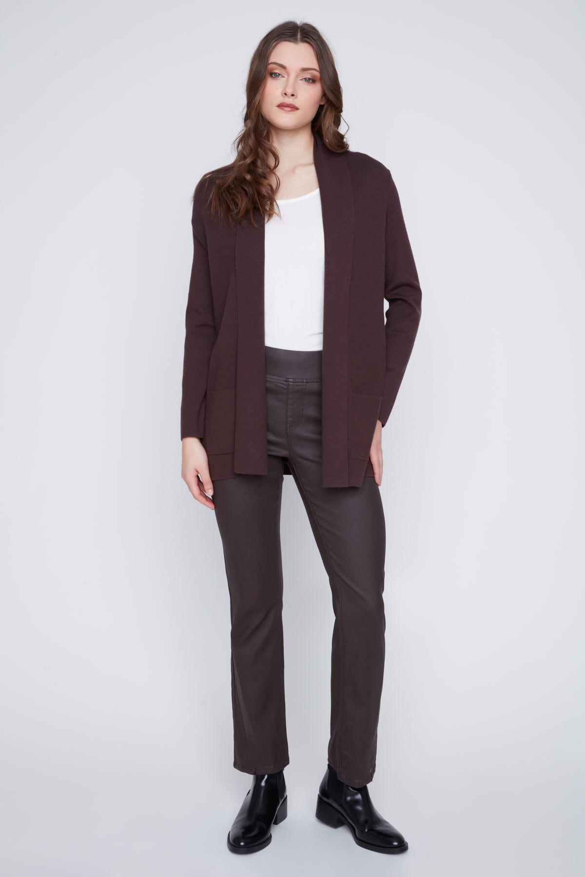 Cardigan en Tricot avec Poches