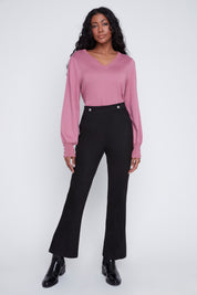 Pantalon Suède Végan Jambe Évasée