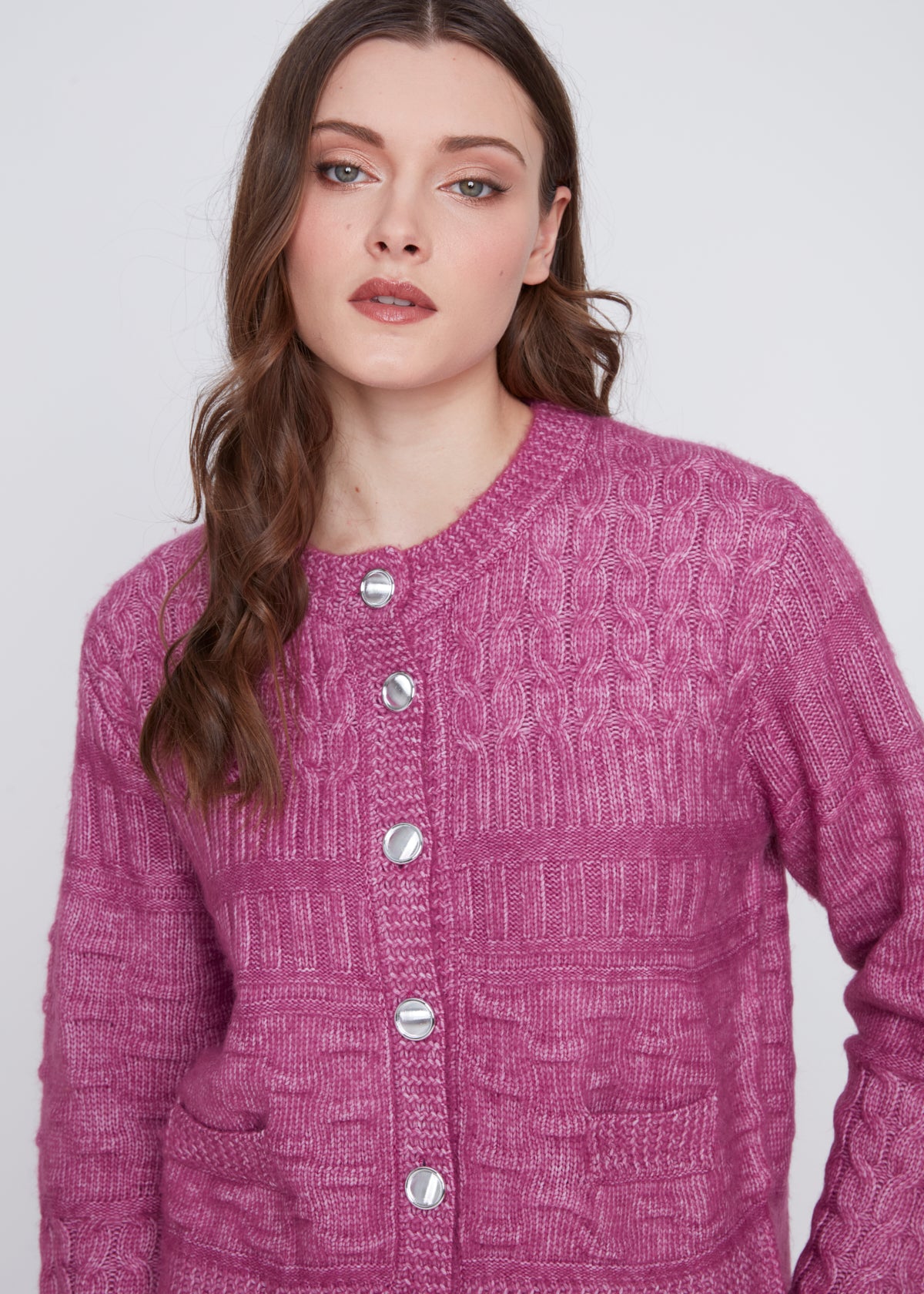 Cardigan Cablé avec Poches