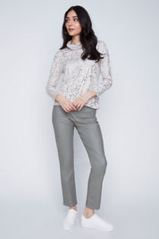 Chandail Léger Imprimé Argent