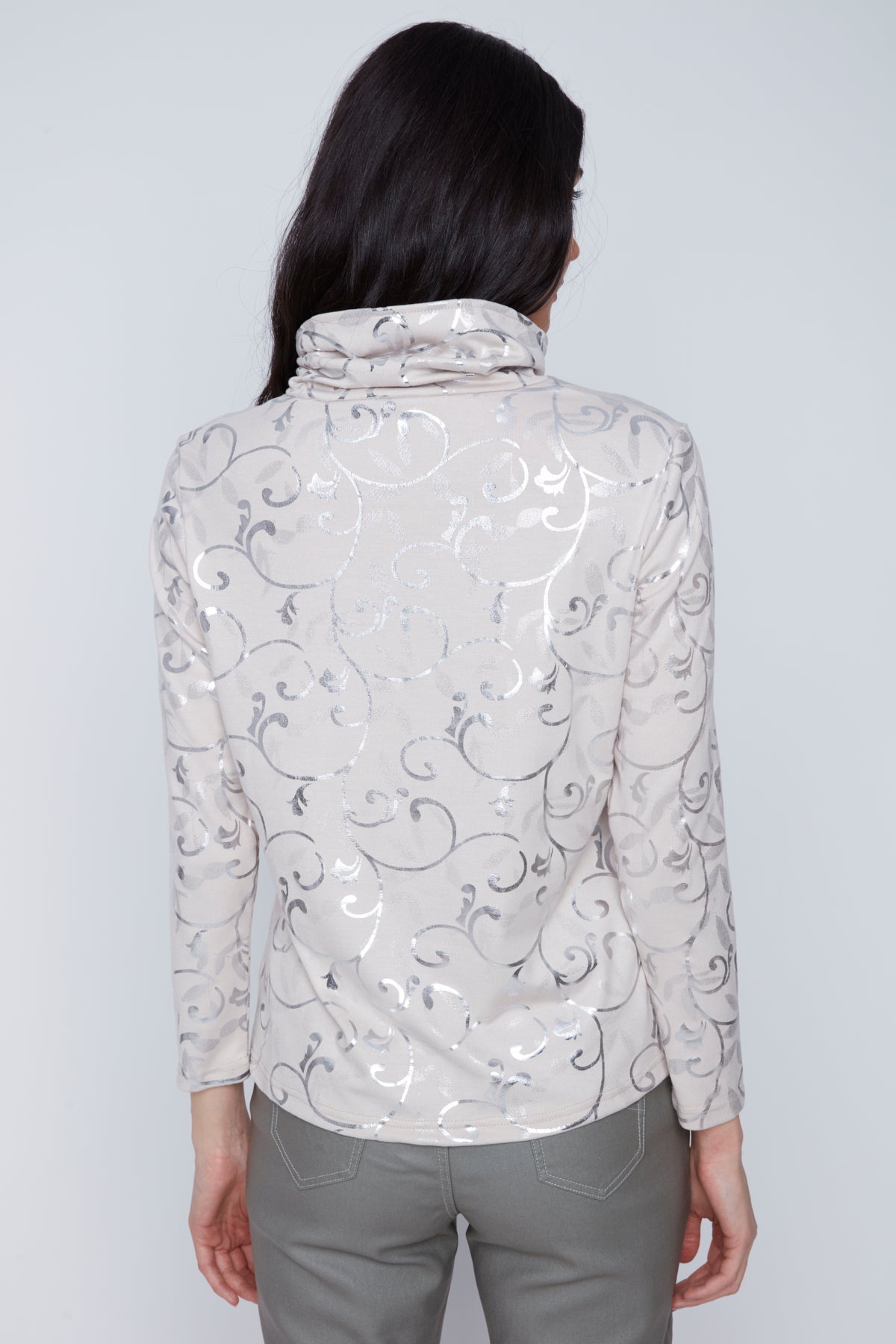 Chandail Léger Imprimé Argent