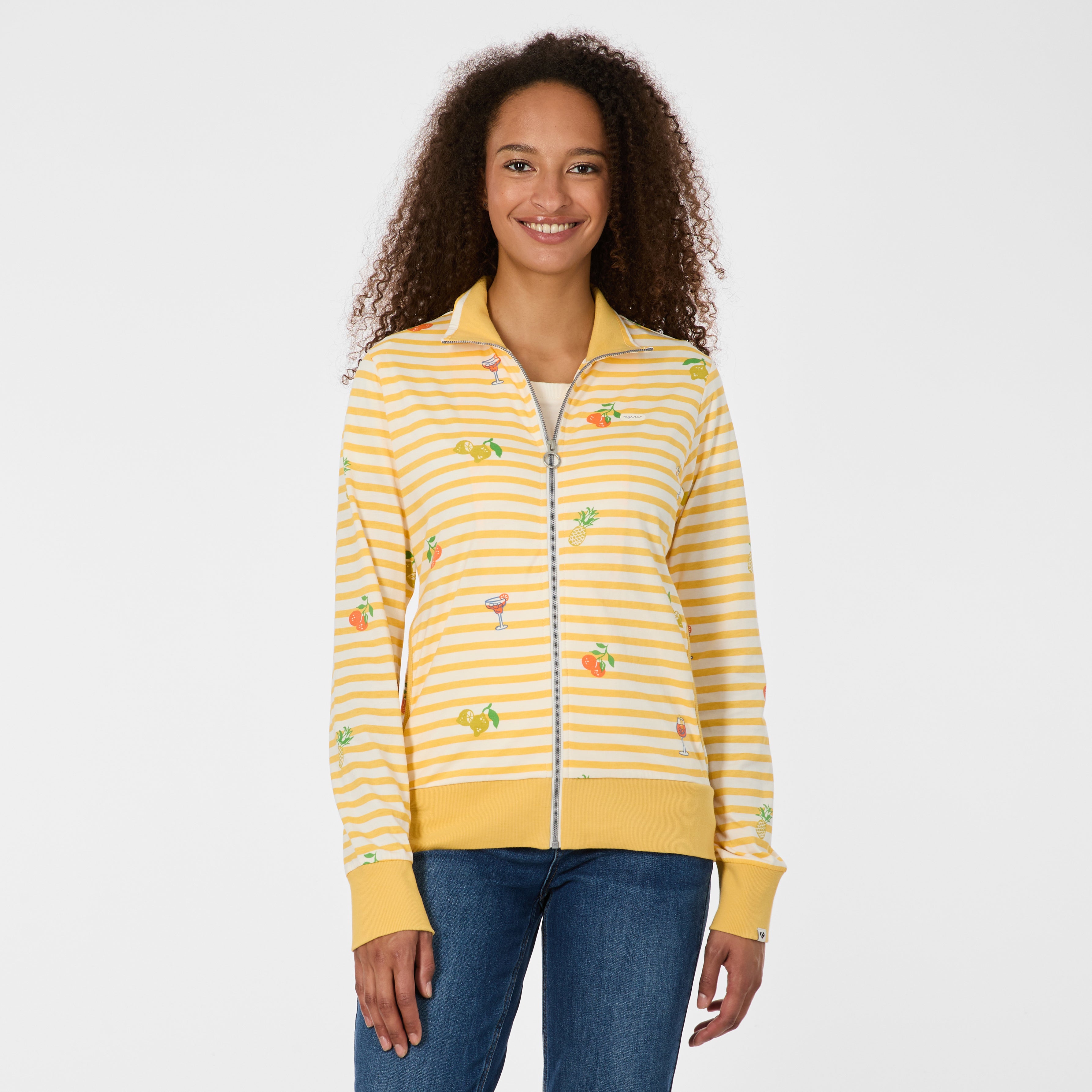 Cardigan Rayé avec Imprimé