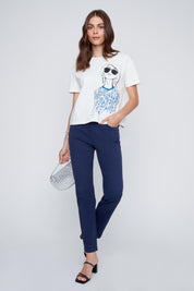 T-Shirt  Manches Courtes avec Imprimé de Femme