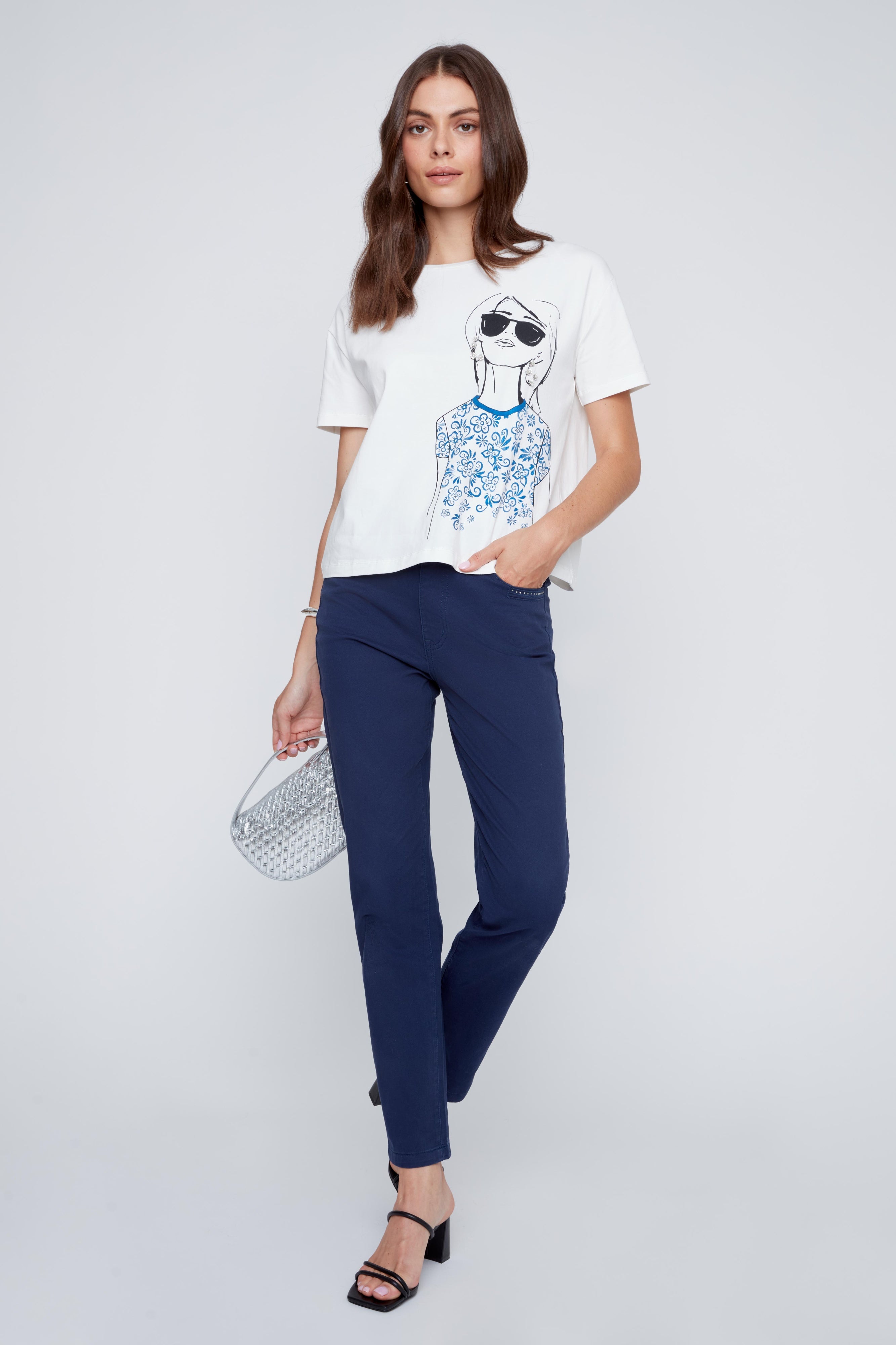T-Shirt  Manches Courtes avec Imprimé de Femme