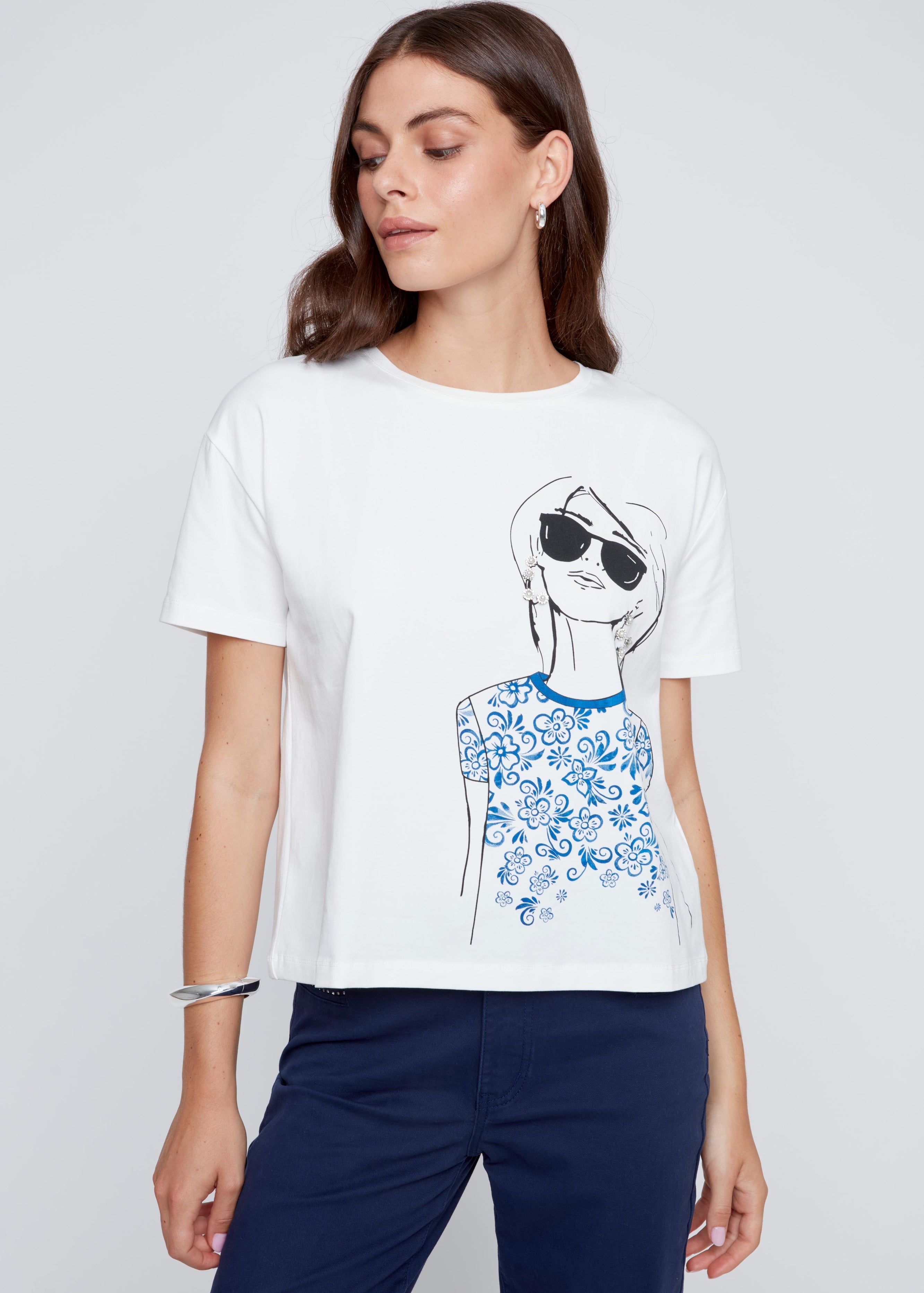 T-Shirt  Manches Courtes avec Imprimé de Femme