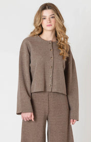 Cardigan en Tricot Côtelé