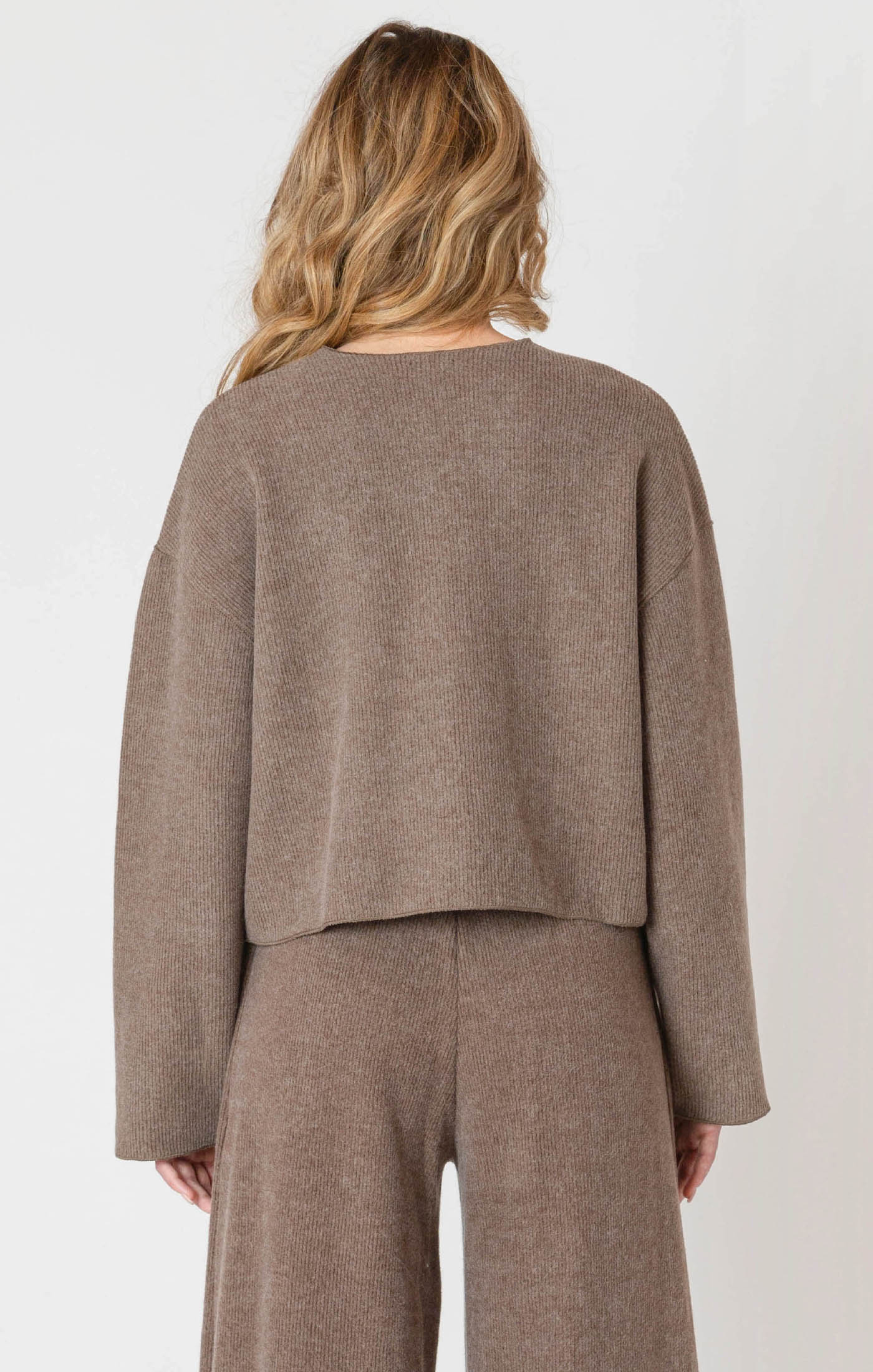 Cardigan en Tricot Côtelé