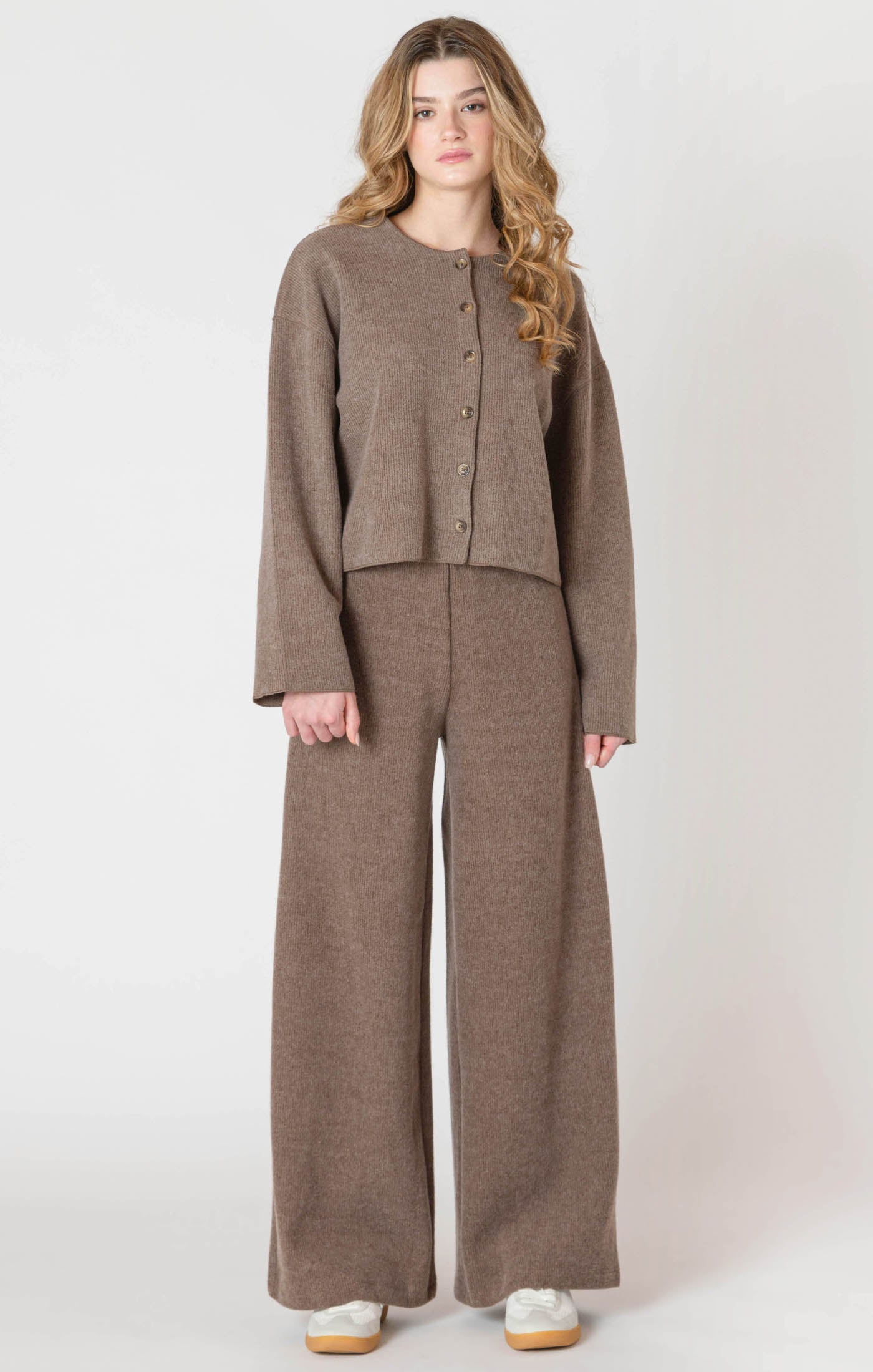 Cardigan en Tricot Côtelé