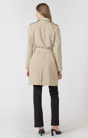 Manteau Style Trench Coat Mi-Long