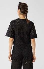 Chemisier Manche Courte en Broderie Anglaise