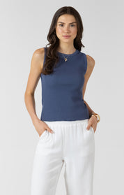 Camisole Tissu Gaufré à Bretelle Large