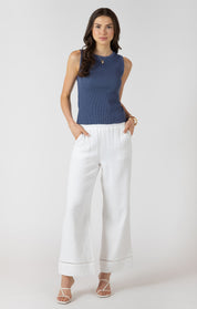 Camisole Tissu Gaufré à Bretelle Large