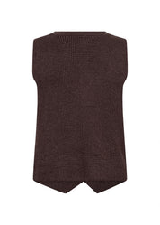 Veste sans manches en tricot chocolat Soya Concept pour femme