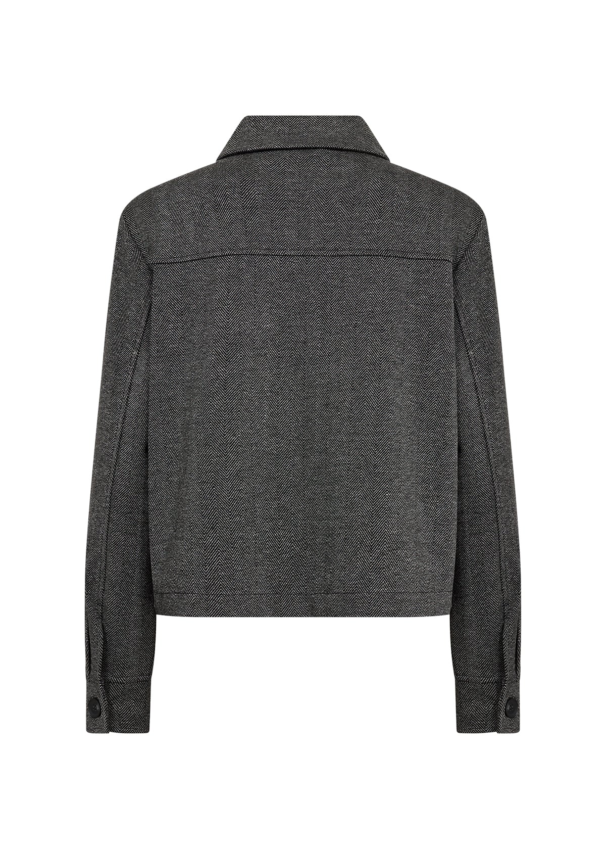 Veston en tricot à motif chevron charbon Soya Concept pour femme