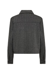 Veston en tricot à motif chevron charbon Soya Concept pour femme